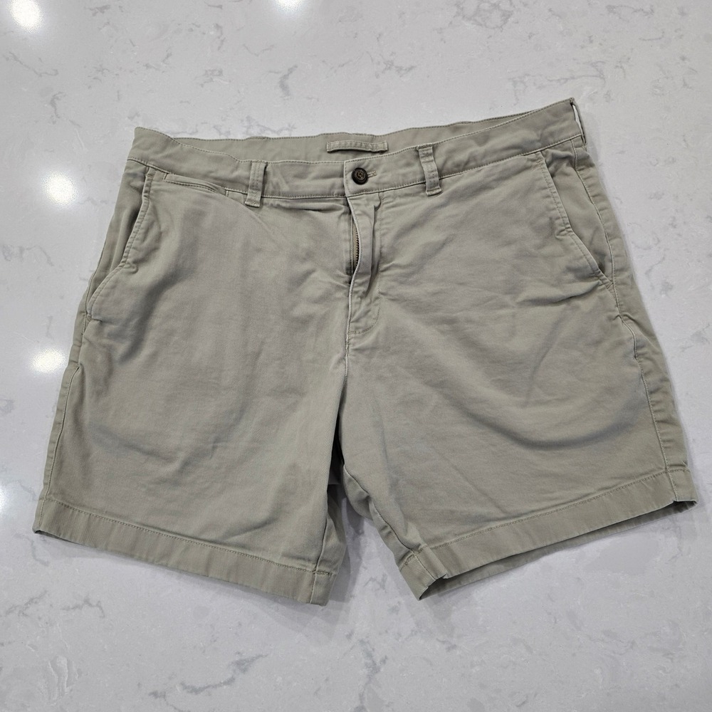 Duck Head Gold School Mens Chino Shorts Khaki Tan Stretch Cotton Twill Size 35